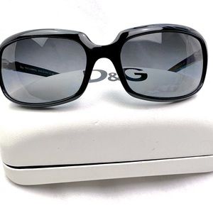 Dolce Gabbana Black Spots Polized Sunglasses